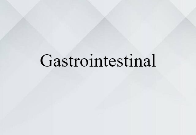 Gastrointestinal (noun) Definition, Meaning & Examples