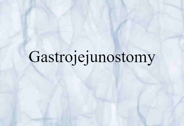 Gastrojejunostomy (noun) Definition, Meaning & Examples