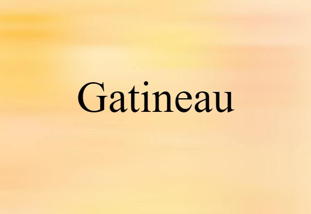 Gatineau (noun) Definition, Meaning & Examples