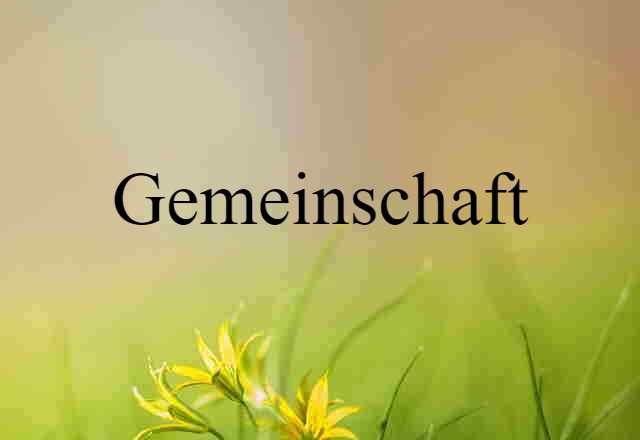 gemeinschaft