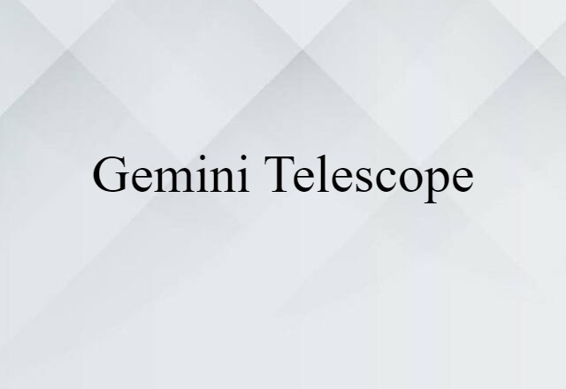 Gemini telescope