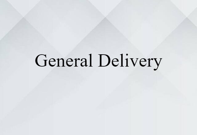 general delivery