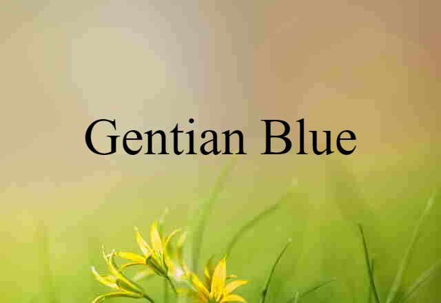 Gentian Blue (noun) Definition, Meaning & Examples