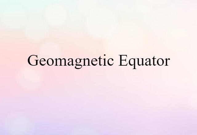 geomagnetic equator