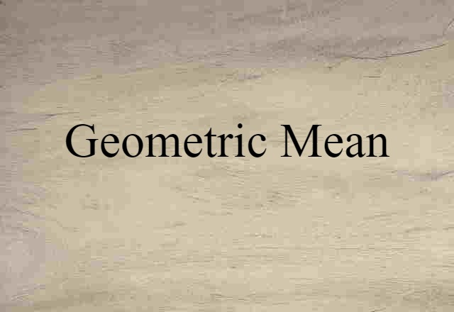 geometric mean