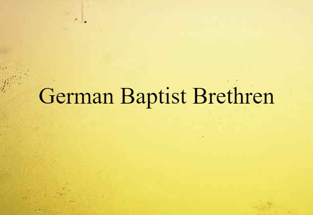 German Baptist Brethren