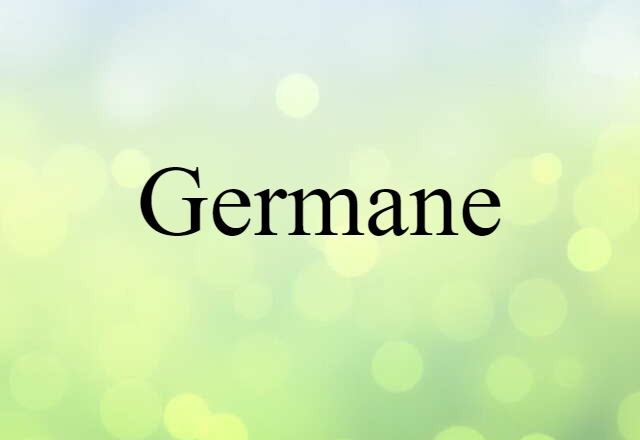 germane