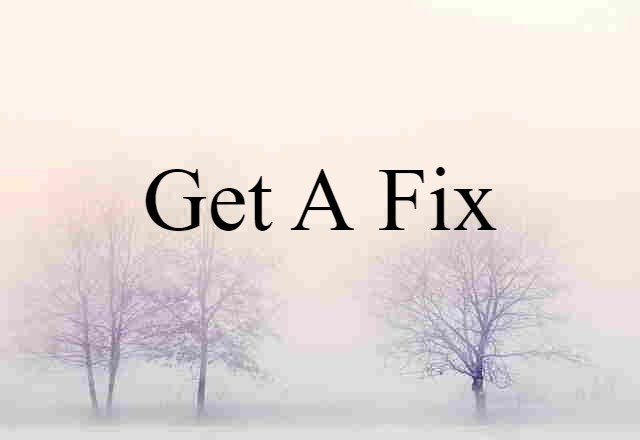 Get A Fix (noun) Definition, Meaning & Examples