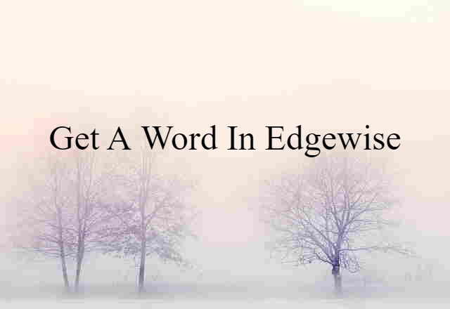 get a word in edgewise