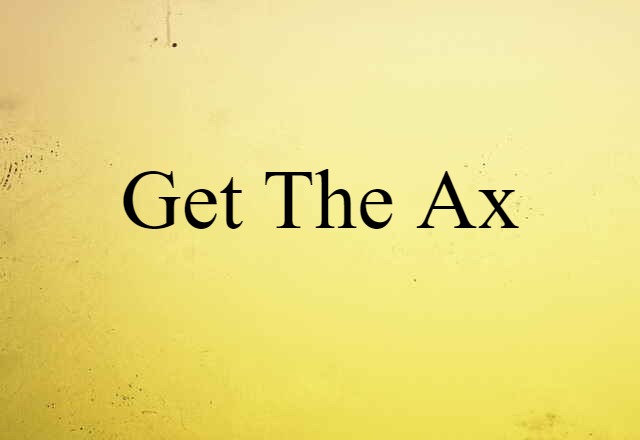 Get The Ax (noun) Definition, Meaning & Examples