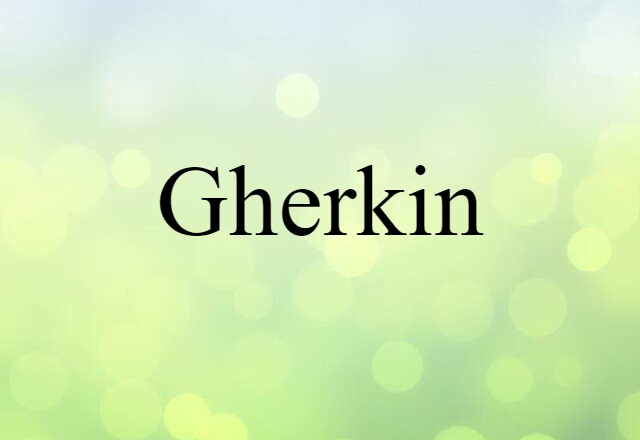 Gherkin (noun) Definition, Meaning & Examples