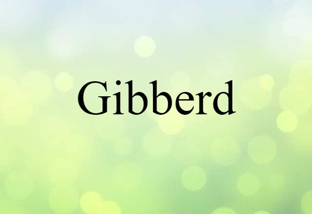 Gibberd (noun) Definition, Meaning & Examples