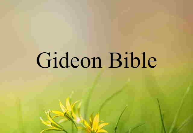 Gideon Bible