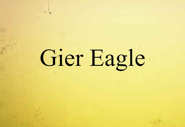 Gier-eagle (noun) Definition, Meaning & Examples