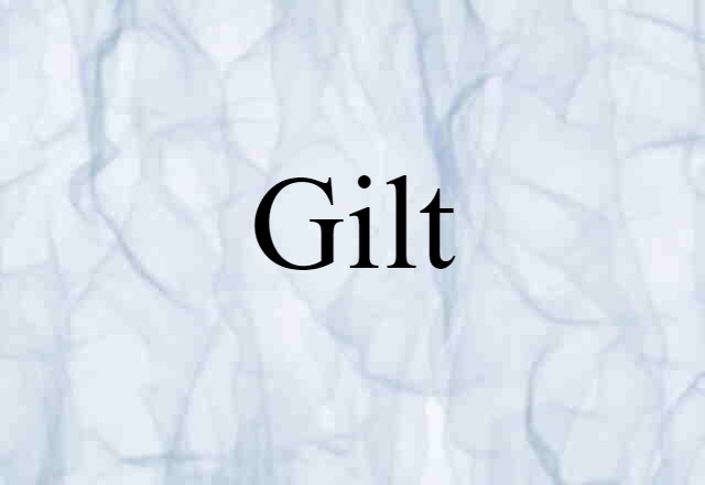 Gilt (noun) Definition, Meaning & Examples