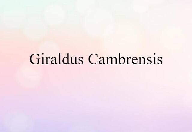 Giraldus Cambrensis