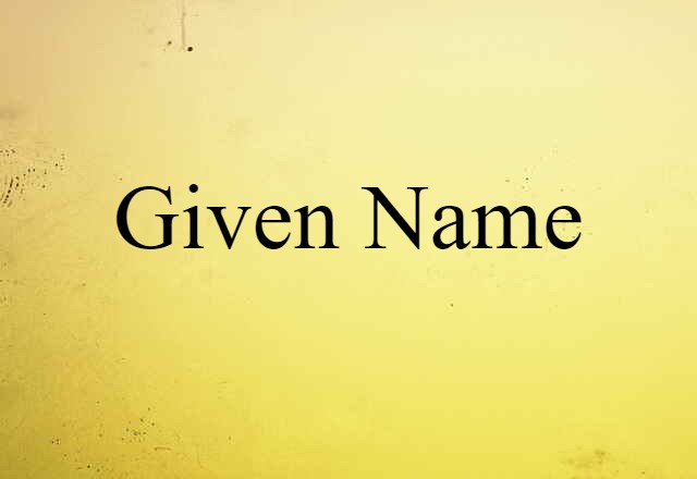 given name