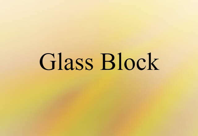 glass block