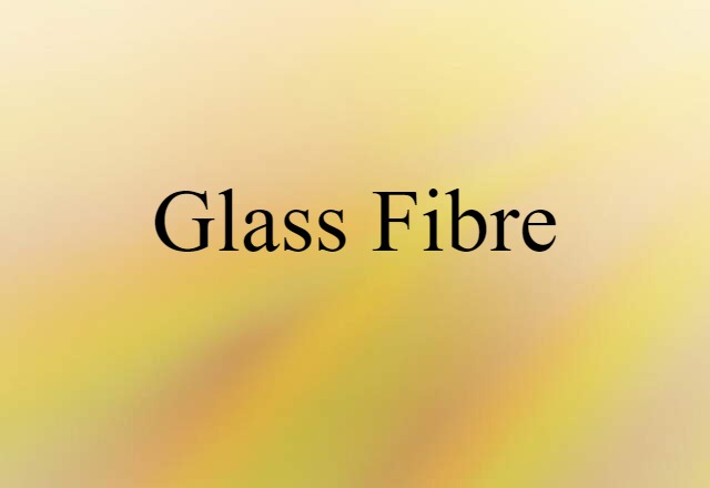 Glass Fibre (noun) Definition, Meaning & Examples