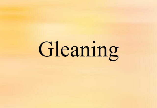 gleaning