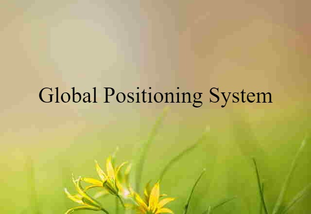 Global Positioning System (noun) Definition, Meaning & Examples