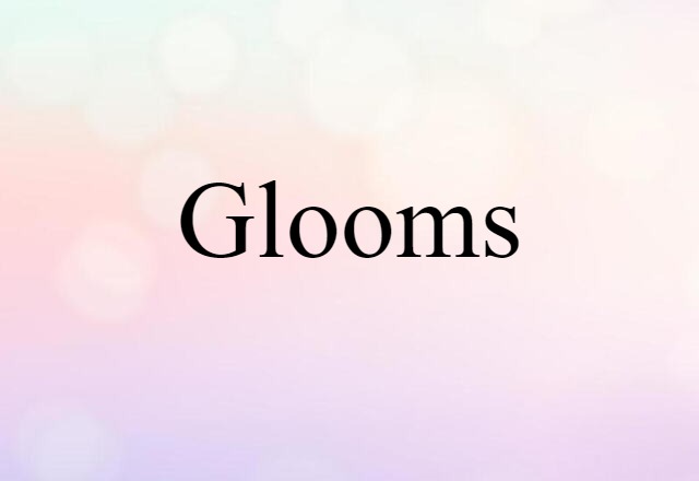 Glooms (noun) Definition, Meaning & Examples