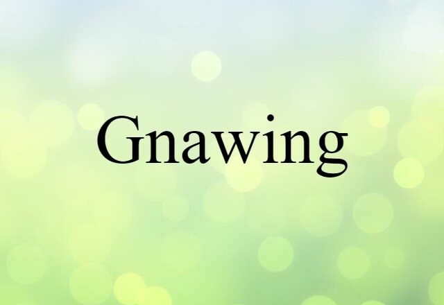 Gnawing (noun) Definition, Meaning & Examples