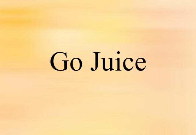 Go-juice (noun) Definition, Meaning & Examples