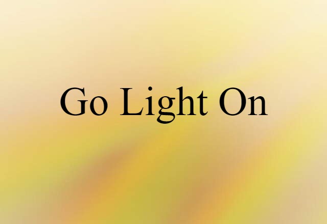 Go Light On (noun) Definition, Meaning & Examples