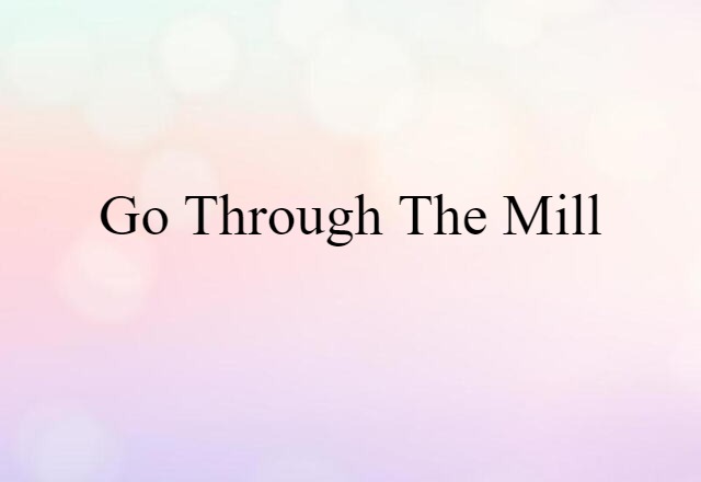 go through the mill