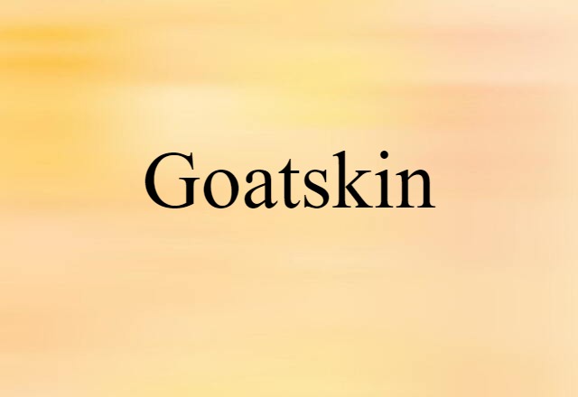 Goatskin (noun) Definition, Meaning & Examples