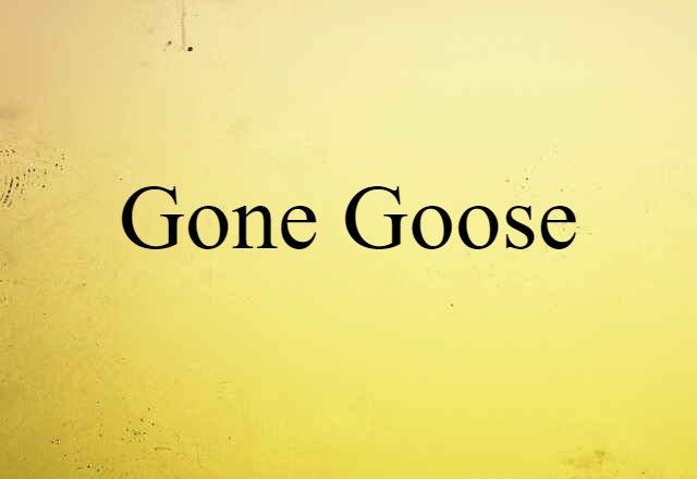 Gone Goose (noun) Definition, Meaning & Examples