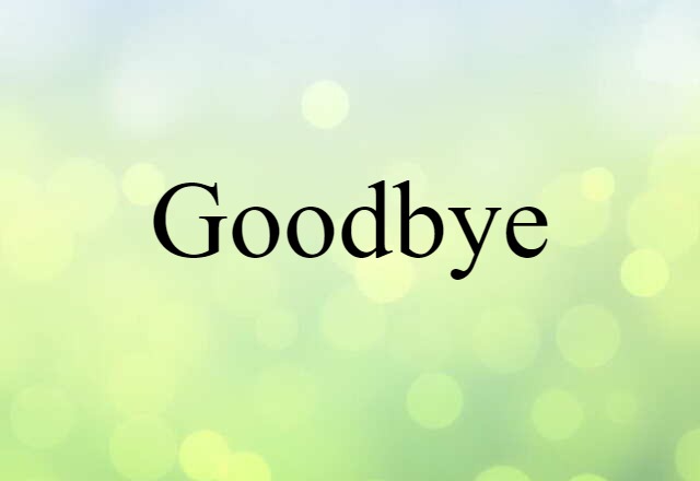 Goodbye (noun) Definition, Meaning & Examples