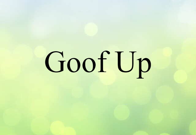 goof-up