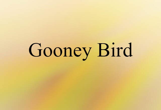 Gooney Bird (noun) Definition, Meaning & Examples