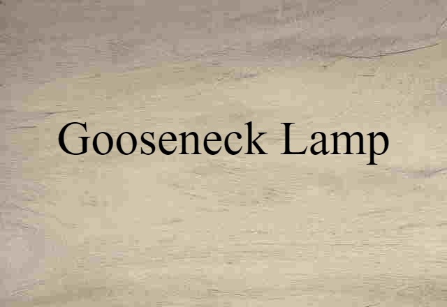 Gooseneck Lamp (noun) Definition, Meaning & Examples