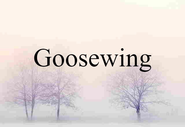 Goosewing (noun) Definition, Meaning & Examples