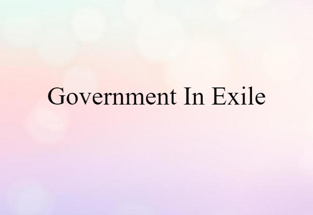 government-in-exile