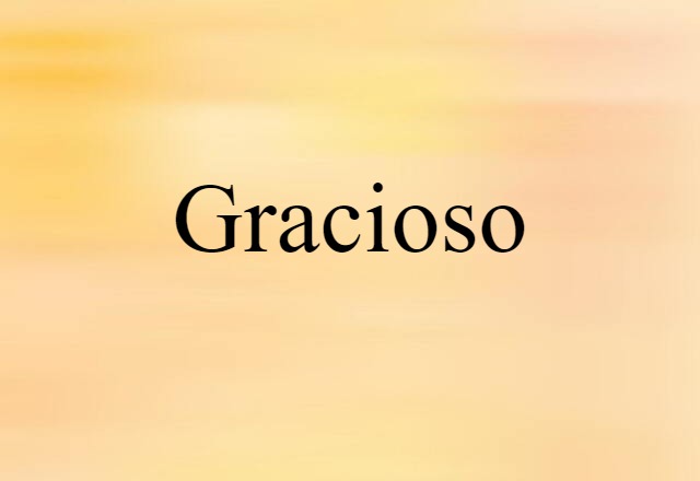 Gracioso (noun) Definition, Meaning & Examples