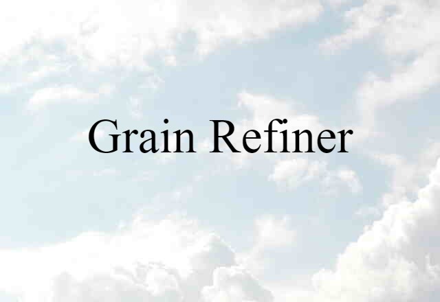 Grain Refiner (noun) Definition, Meaning & Examples