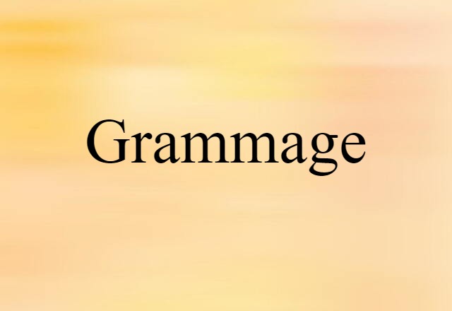 grammage