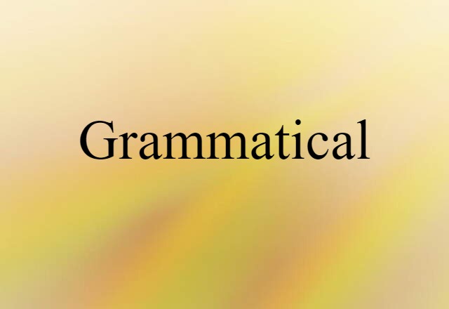 grammatical