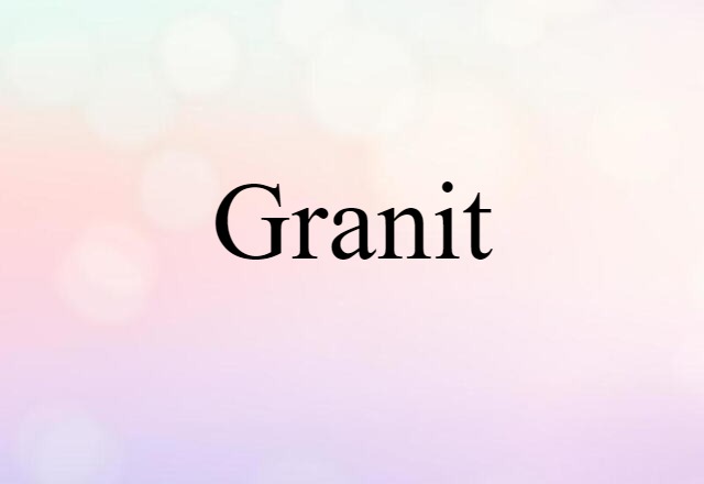 Granit (noun) Definition, Meaning & Examples