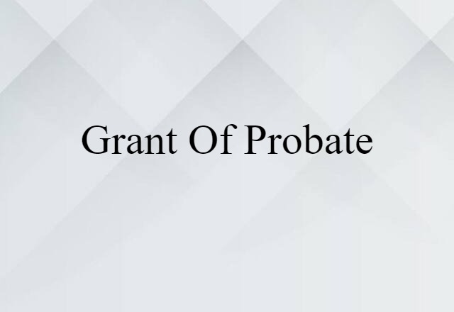 grant of probate