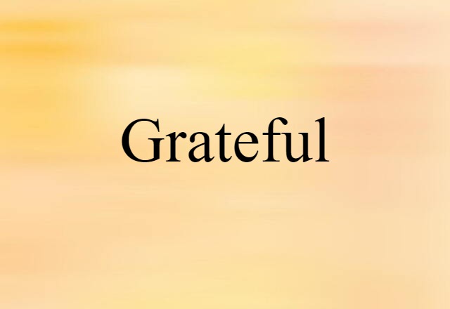 Grateful (noun) Definition, Meaning & Examples