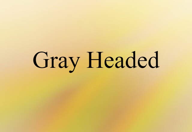 gray-headed