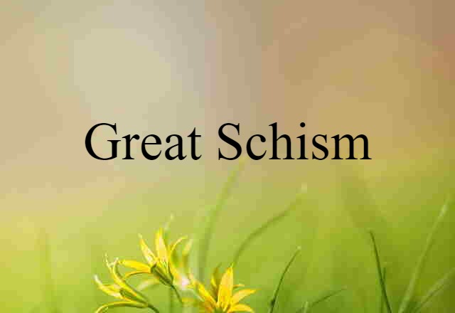 Great Schism (noun) Definition, Meaning & Examples