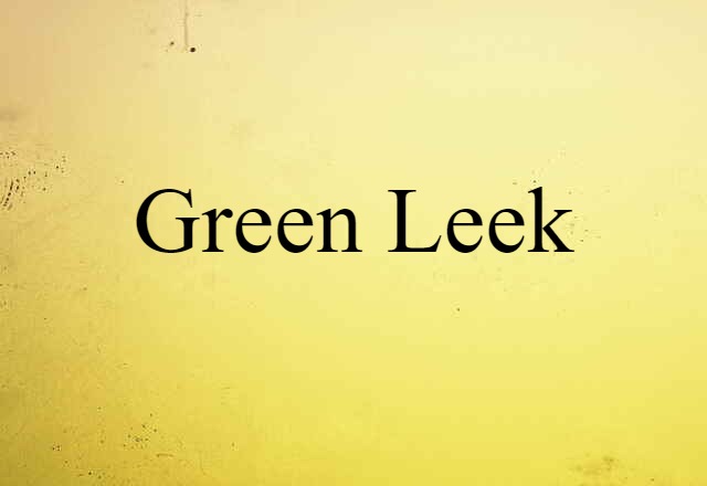 Green Leek (noun) Definition, Meaning & Examples