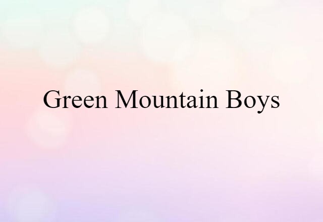 Green Mountain Boys