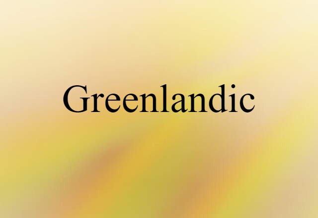 Greenlandic